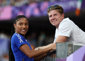 Gold-Winning Lovebirds Tara Davis and Hunter Woodhall Will Compete at the Same Meet