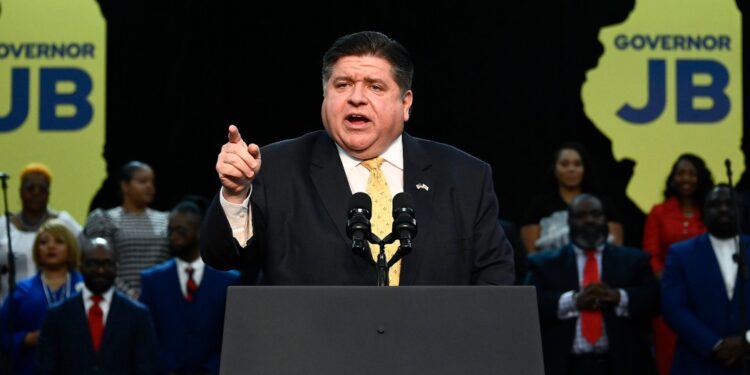 Watch: JB Pritzker Does Himself No Favors With Reaction to Brandon Johnson’s Anti-Trump Meltdown