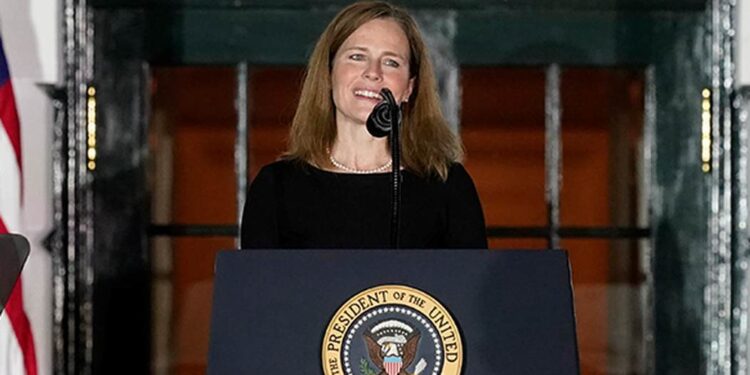 Supreme Court Justice Barrett Defends Dobbs Decision, Says Judges Should ‘Tune Out’ Critics Like Hillary