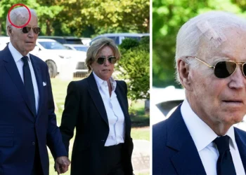 Biden spotted with giant bandage on head after having surgery to treat skin cancer
